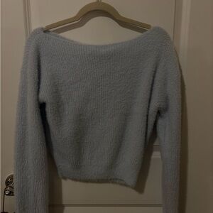 Abound Off-the-Shoulder Light Blue Sweater